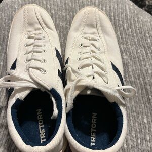 Tretorn Women’s White and Navy Sneakers